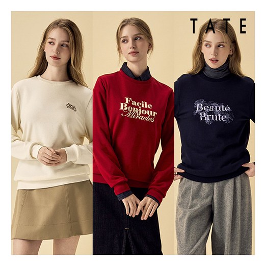 테이트TATE TATE 25FW 여성 아트웍 기모 스웻셔츠 3종