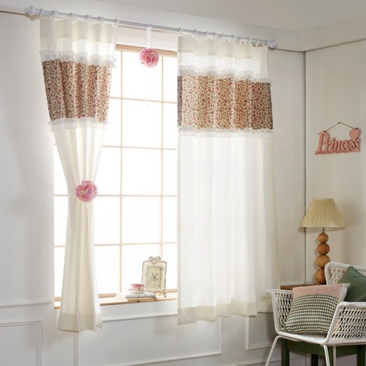 커튼이샵 광목린넨 프릴커튼 2p 세트