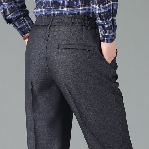 NUNUHANA 중년 남성 허리밴딩 구김없는 정장바지