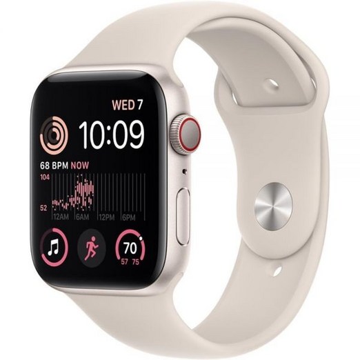 Apple Watch SE2세대GPS  셀룰러, 40mm  스타라이트 스포츠 밴드가 있는 알루미늄 케이스, SM아마존 공식 리퍼비시