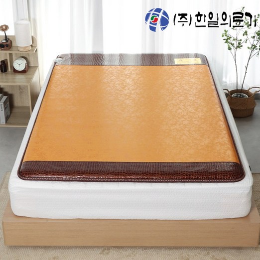 무전자 26년형 한일의료기 국산 EMF 전자파 없는 탄소매트 두꺼운 카본 전기매트 싱글 더블 퀸 분리난방, 탄소악어매화, 더블 퀸 분리난방150x200