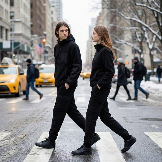 케이스위스 남녀공용 후리스 상하세트 기모 아노락집업조거팬츠