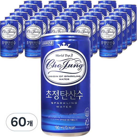 초정탄산수 플레인, 190ml, 60개