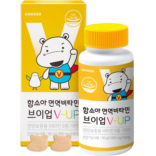 함소아 면역 비타민 브이업 1000mg, 90정, 1개 이미지