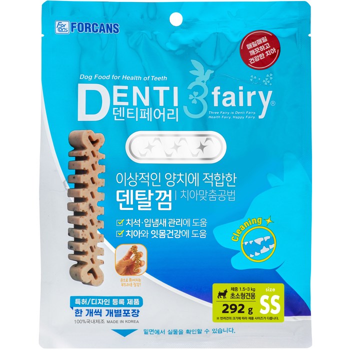 포켄스 강아지 덴티페어리 SS 62p, 다피오카, 292g, 1개 포켄스 강아지 덴티페어리 SS 62p, 다피오카, 292g, 1개
