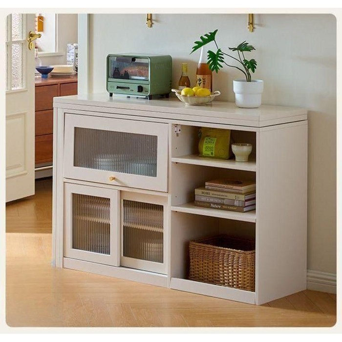 세비아숲 크림색스타일 접이식식탁 사이드보드