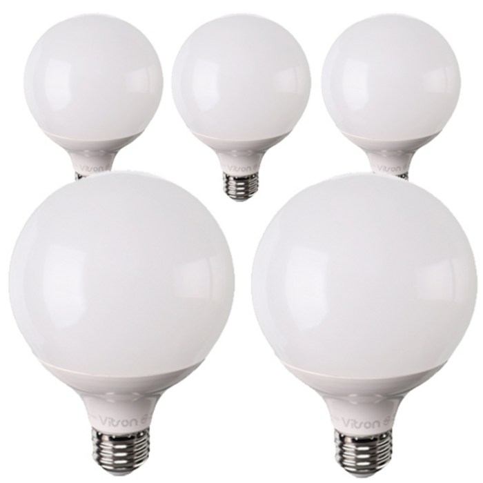 비츠온 화이트 숏타입 원하 볼구 G95 LED 전구 12W