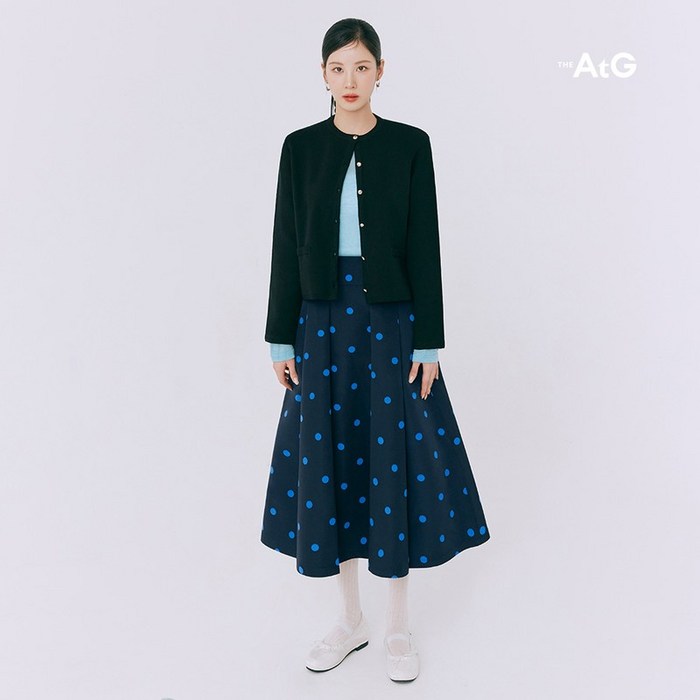 매장정품 더엣지 THEATG 25S/S 그레이스 도트 스커트 689377