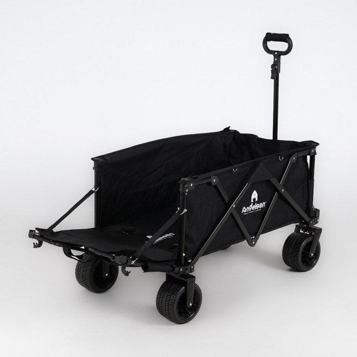 판매1위 안델센 V3 울트라 캠핑 웨건뒷문개방형 4종 컬러 출시 광폭타이어 바퀴분리 세척, 3단핸들, 저소음 , 견고성 강화, 블랙, 1개