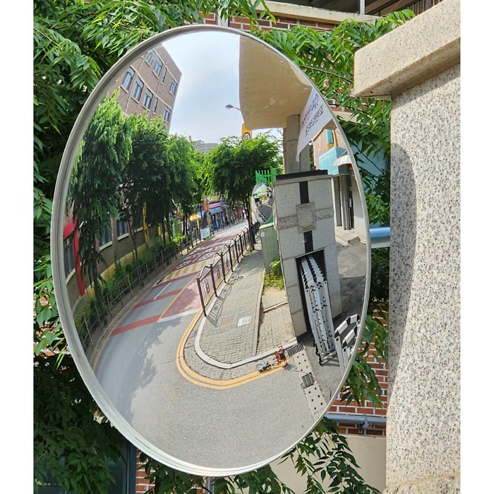 그린기획 국내산 옥외 주차장반사경 설치가 간편하고 아연강판으로 햇빛이나 비물에 강함, 1개, 주차장반사경300mm