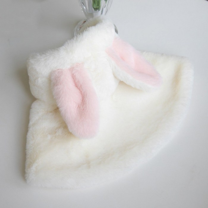 리치독스 강아지망토 겨울옷 망토 고양이 토끼망토, 화이트, 1개