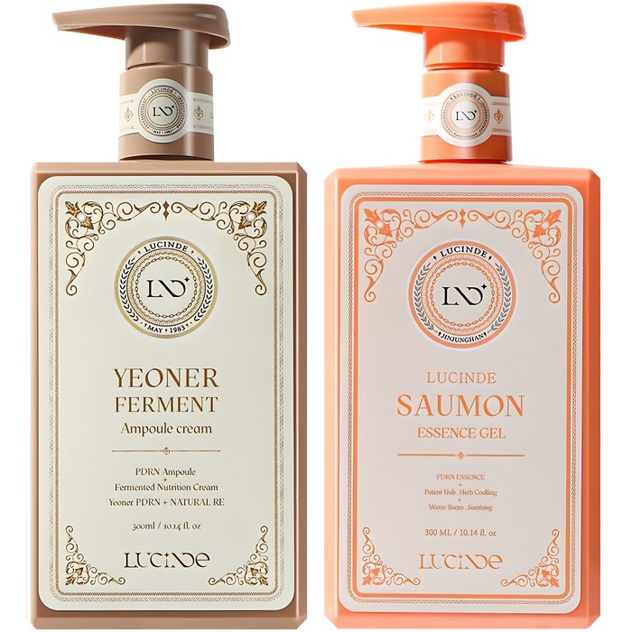 뤼산드 PDRN 연어 콜라겐 생성 재생 탄력 보습 수분 크림 핵폭탄 시너시 올인원 반반 젤 로션 세트, 1세트, 600ml