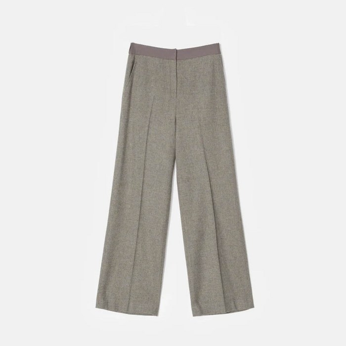 [BEANPOLE] 빈폴 레이디스 베이지 멜란지 밴딩 와이드 팬츠(BF0X21U32A)