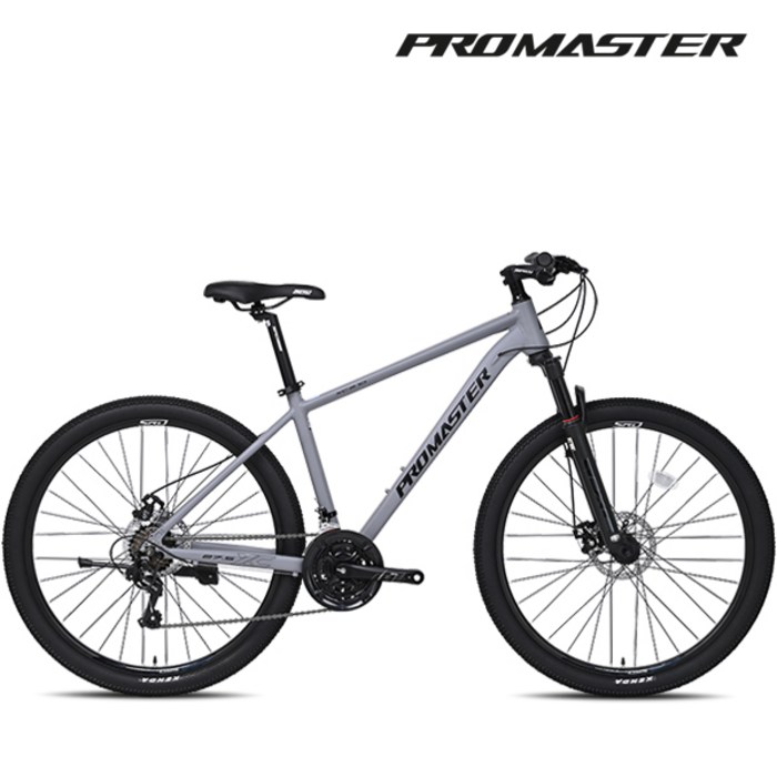 2025 프로마스터 MTB 자전거 엑스씨2.1D 27.5인치 시마노21단 디스크브레이크, 1개, 178cm, 15인치 크레용그레이 미조립