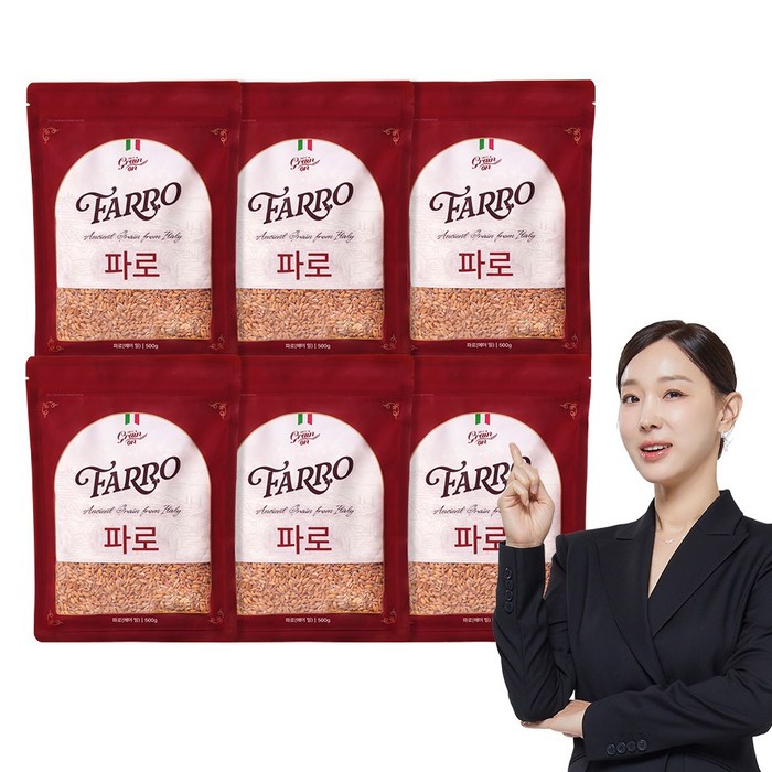 그레인온 파로엠머 밀, 500g, 6개