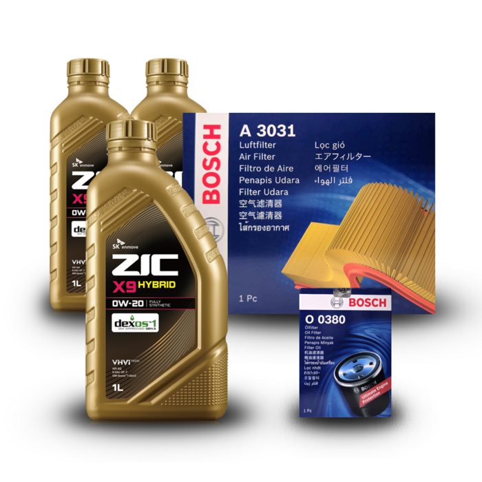 디 올 뉴 투싼 하이브리드 NX4 1.6터보 가솔린 엔진오일세트 ZIC X9 HYBRID 0W20