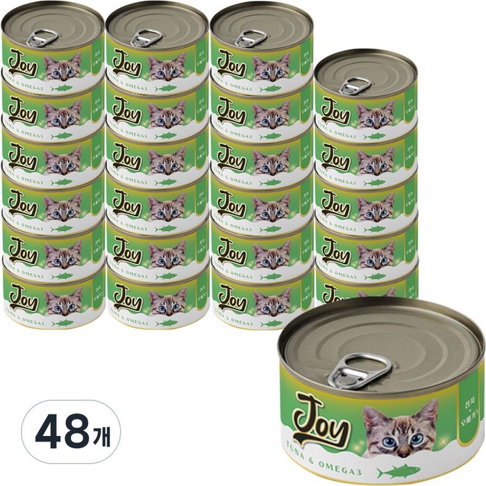 펫메이드 조이 고양이 간식캔, 48개, 80g, 참치오메가3