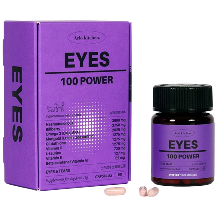 알로키친 눈물개선 노견 백내장 관리 아스타잔틴 영양제 아이즈 100 파워, 60정, 눈물개선눈건강, 1개
