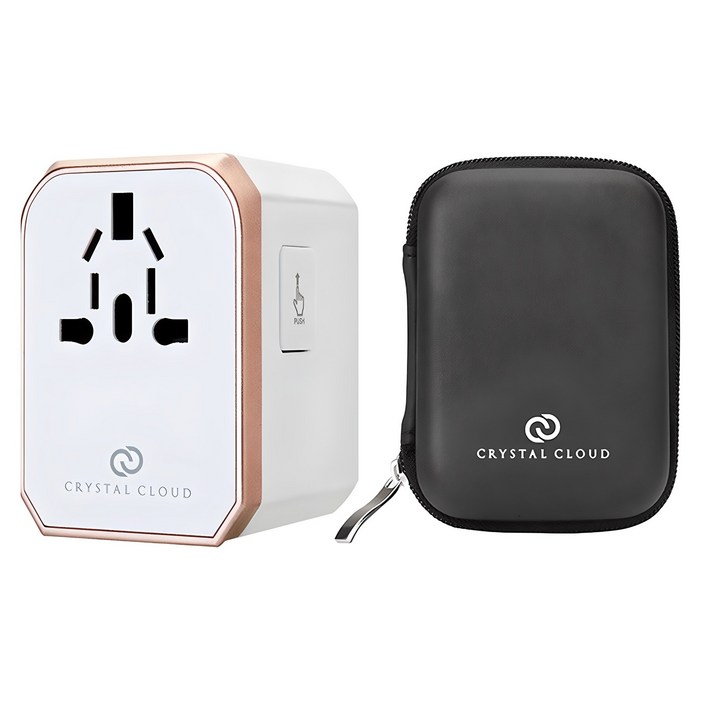 크리스탈클라우드 5포트 전세계 여행용 해외 멀티 플러그 CC305PLUS 로즈골드