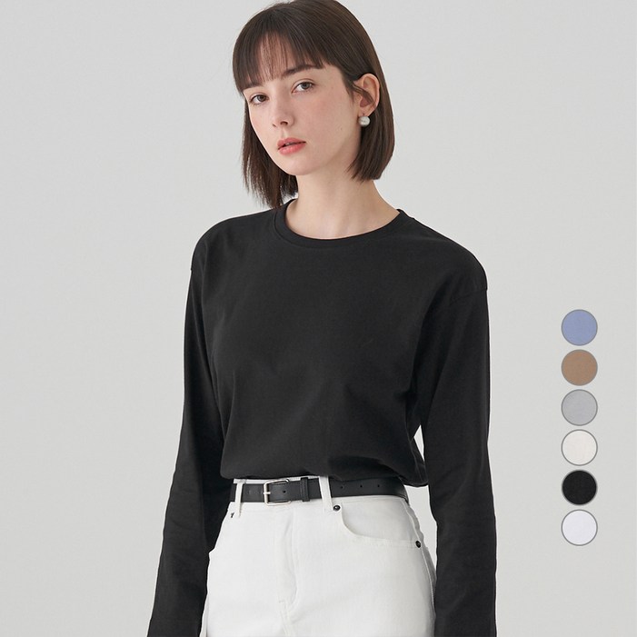 ELLE PARIS 여성 릴렉스핏 긴팔 티셔츠 ELLE PARIS 여성 릴렉스핏 긴팔 티셔츠