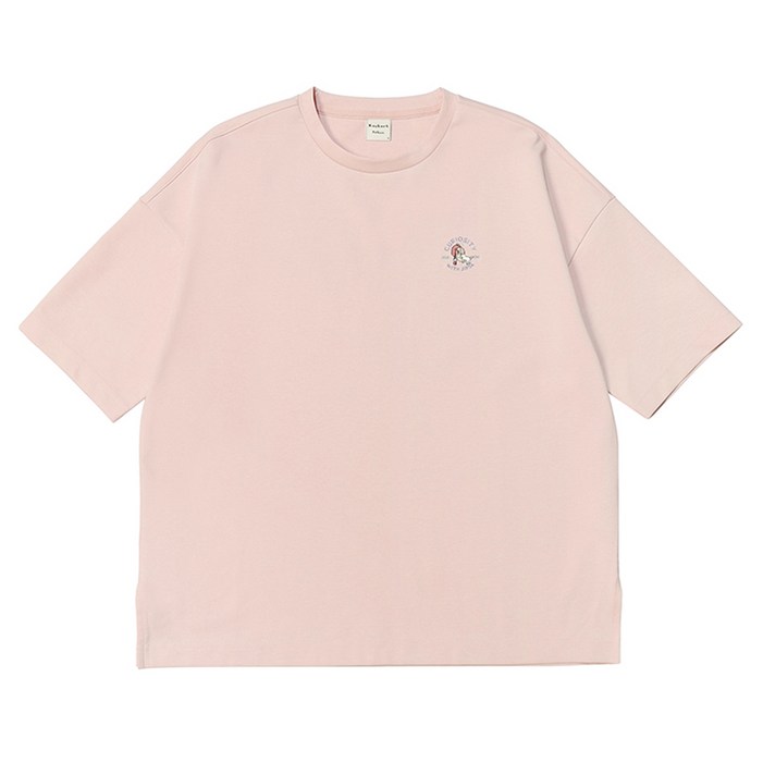 폴햄 여성용 코숏 쿨텐션 자수 반팔티