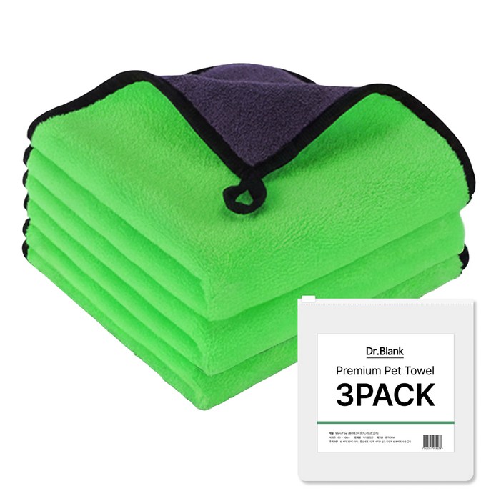 닥터블랭크 강아지 프리미엄 퀵드라이 목욕타올 수건 3p