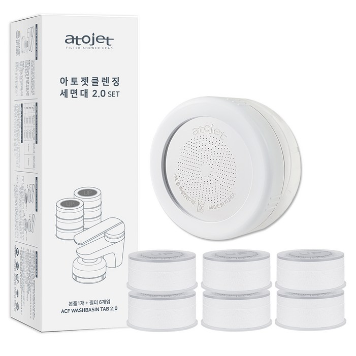 아토젯 클렌징 세면대 2.0 리필 필터 6p 세트, 단일 색상 아토젯 클렌징 세면대 2.0 리필 필터 6p 세트, 단일 색상