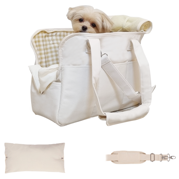 난펫 강아지 기내용 슬링백 산책 이동 가방 + 쿠션 + 크로스끈 세트