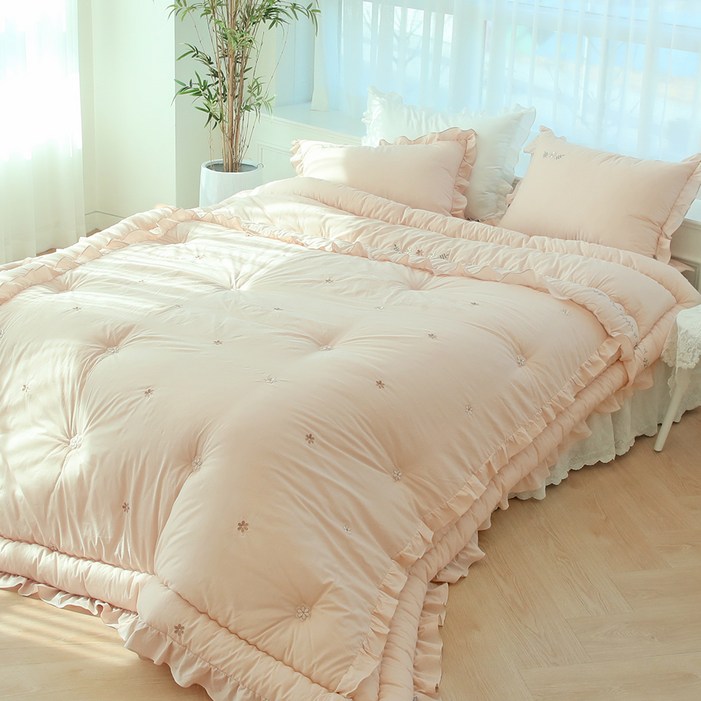 올리비아데코 엥땅 순면 자수 차렵이불