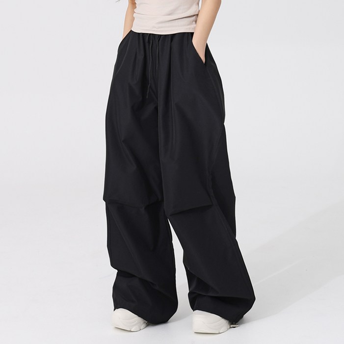 arua 여성용 파라슈트 바스락 투웨이 와이드 팬츠