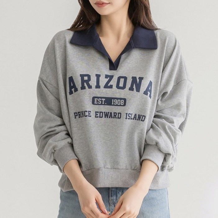 부루앤쥬디 P배색카라맨투맨 ORCTG506D