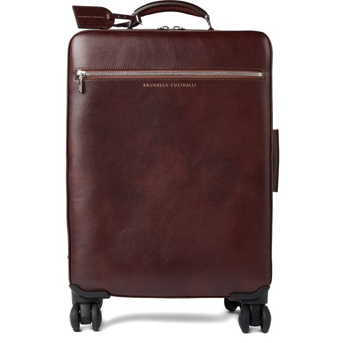 브루넬로 쿠치넬리 레더 여행용 캐리어