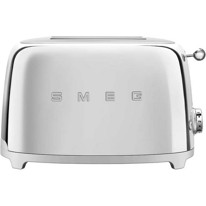 6개의 프리셋과 성에 제거 기능이 있는 SMEG 2 슬라이스 토스터기 및 탈착식 부스러기 트레이 TSF01SSUS 스테인리스 스틸