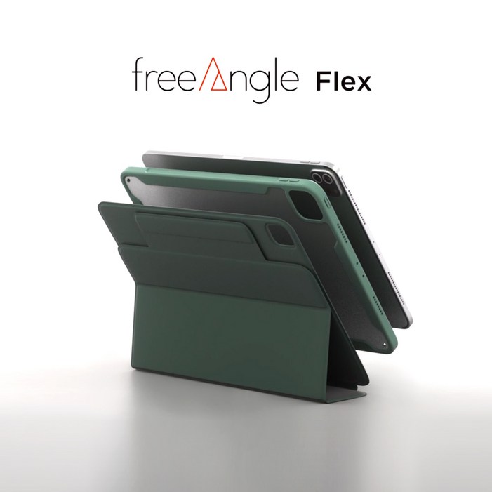 모키보 프리앵글 FLEX 스탠드 커버 펜슬수납 케이스, 아이패드를 더욱 튼튼하고 자유롭게, 라이트 그레이, 1개