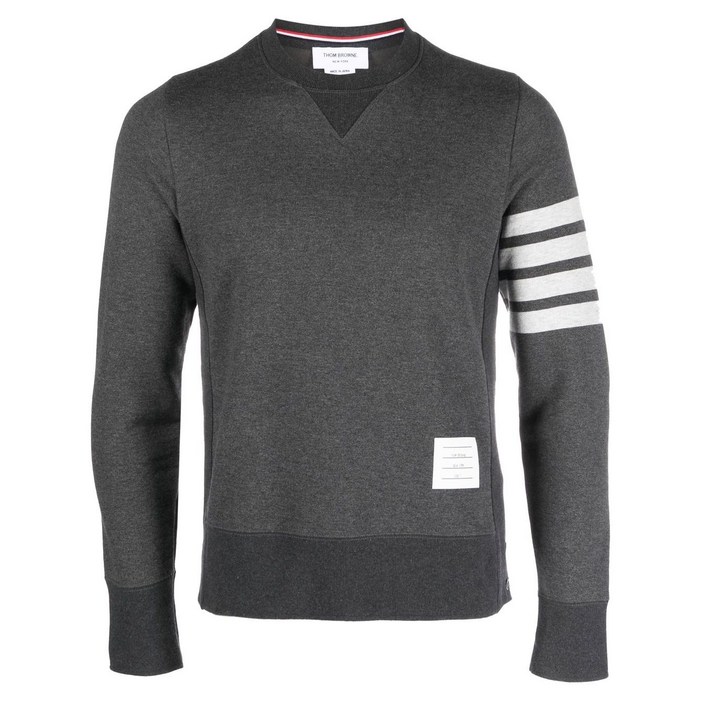 톰 브라운 로고 패치 스웨트셔츠