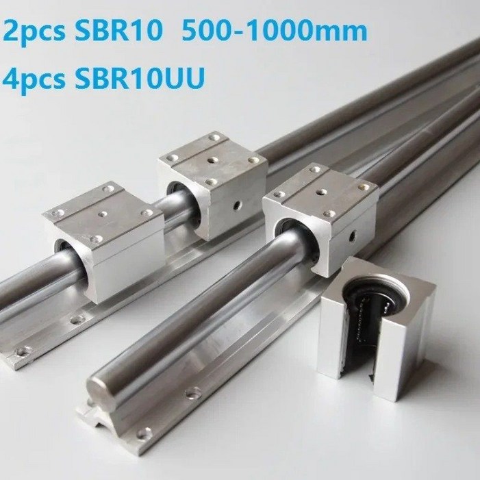 4pcs SBR10UU 선형 베어링 블록  2pcs SBR10 500mm 600mm 700mm 800mm 900mm 1000mm 가이드 레일 cnc 라우터
