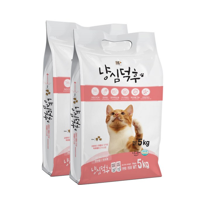 냥심덕후 고단백 고양이 대용량 사료, 5kg, 2개, 닭