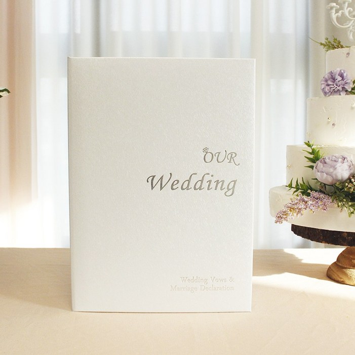 성혼선언문 혼인서약서 디자인 Our Wedding 화이트 내지 포함 결혼식축사 셀프웨딩 준비물 예식축사 소품 웨딩상장케이스 성혼선언문 혼인서약서 디자인 Our Wedding 화이트 내지 포함 결혼식축사 셀프웨딩 준비물 예식축사 소품 웨딩상장케이스