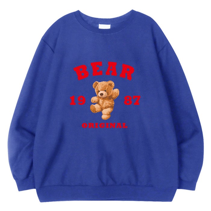 글래드블리스 남여공용 1987베어 특양면 오버핏 맨투맨