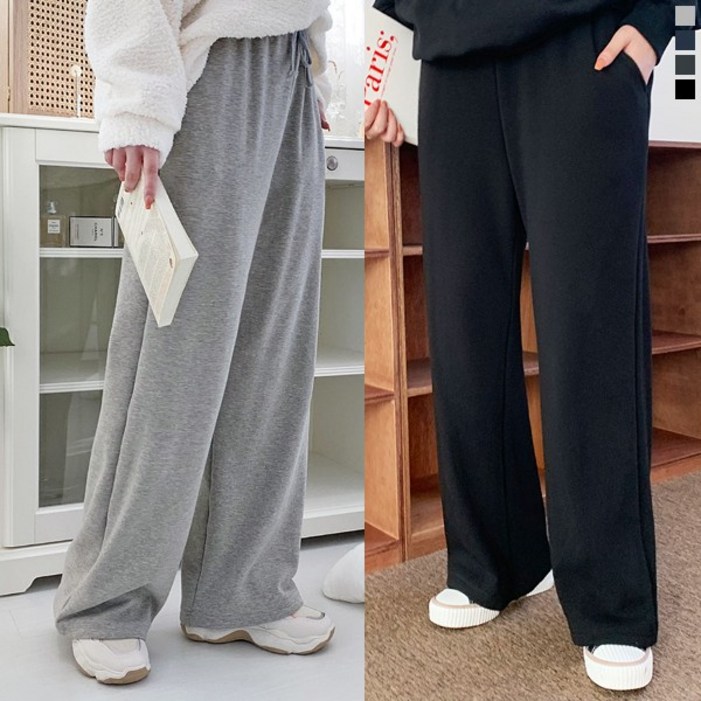 티데일리 융털 와이드 밴딩 팬츠 여성용 빅사이즈 기모 무지 바지 티데일리 융털 와이드 밴딩 팬츠 여성용 빅사이즈 기모 무지 바지