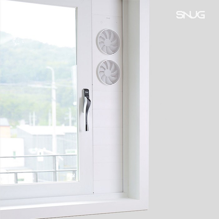 창문 창틀 화장실 욕실 이동식 가정용 주방 창문 환풍기 SNUG 창문형 스마트 환풍기
