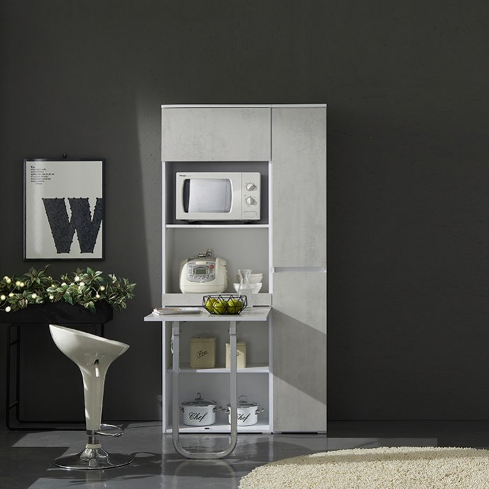 퍼스웰 루비 LPM코팅 1800접이식 식탁렌지대300틈새장CWOPT001, 선택12 CW066 빈티지그레이