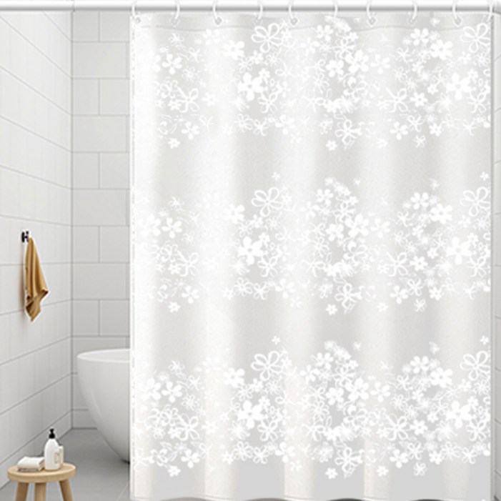 코팅블루 북유럽 호텔 폴리 PEVA DTP 화장실 방수 샤워커튼