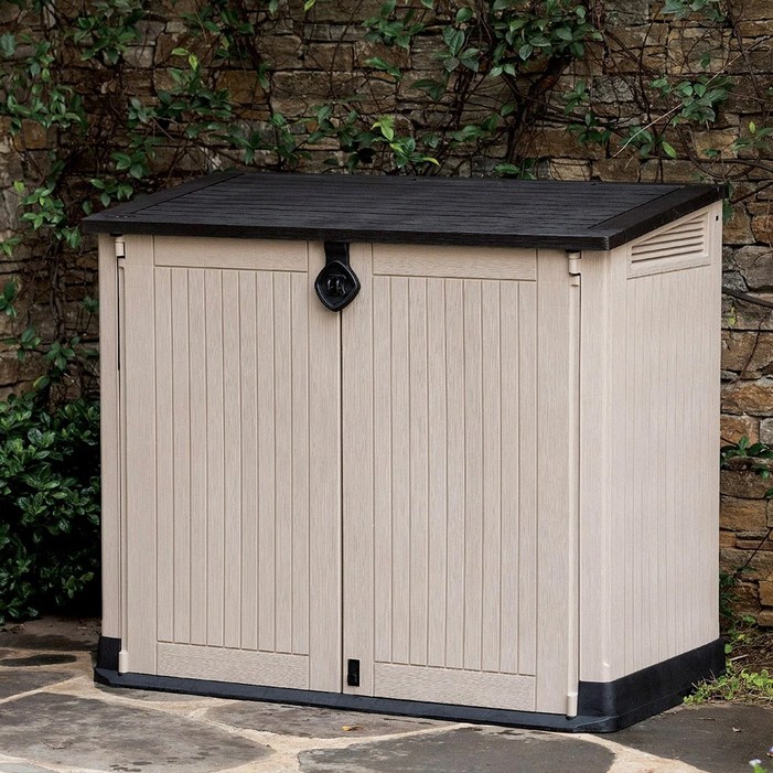 코스트코 케터 스토어 잇 아웃 야외용 다용도 보관함 880L  W 132 x D 72 x H 114cm  소형 창고 가드닝창고 고충격강도 플라스틱 반짝세일 미니창고