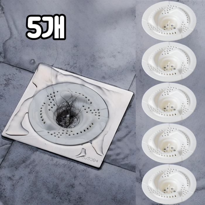 담다 5개입 욕실 배수구 회오리 필터