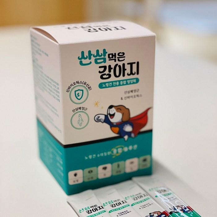 산삼먹은 강아지 종합 눈 영양제 노령견 전용 유산균 오메가3 비타민 올인원