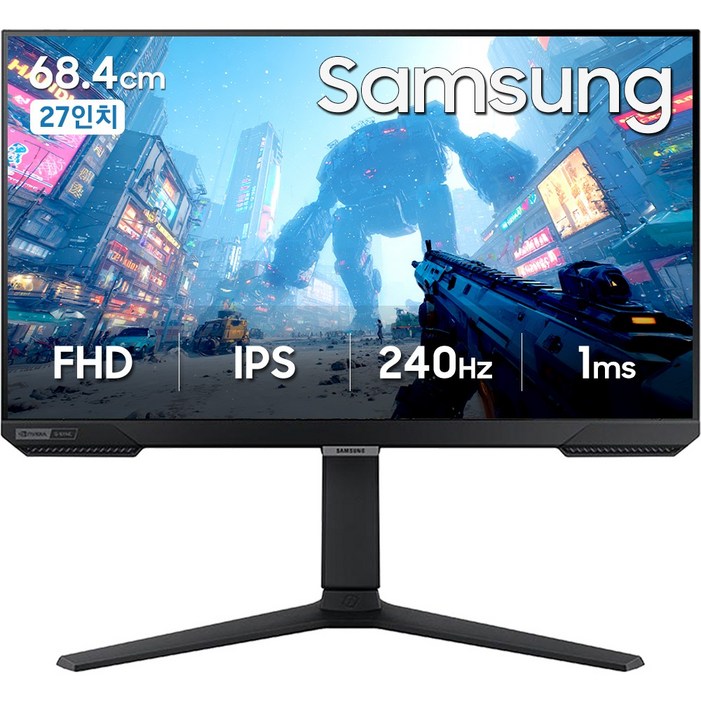 삼성전자 오디세이 G4 S27BG400 27인치 게이밍 모니터 IPS 프리싱크 지싱크 240Hz 1ms HDR10 피봇