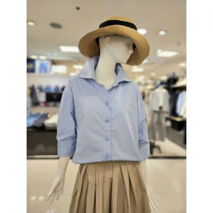 올리브데올리브 루즈핏 7부소매 핀턱 블라우스YW4SB713 백화점 아울렛 한정수량 3603640