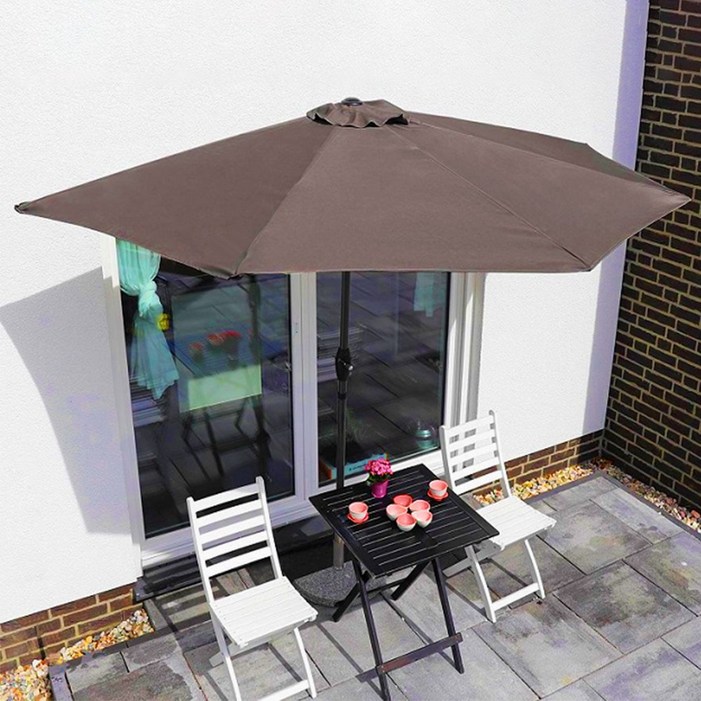 프리폼 3M (물통포함) 하프파라솔 테라스꾸미기 어닝 그늘막 가림막 사이드 벽 파라솔 야외 그늘막 테라스 정원 카페 낚시 캠핑 공원 옥상 햇빛가림막