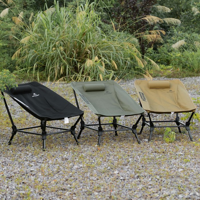 마운틴하이커 베드체어 캠핑 릴렉스 경량 체어 휴대용 의자, 1개, 블랙 SZKB09